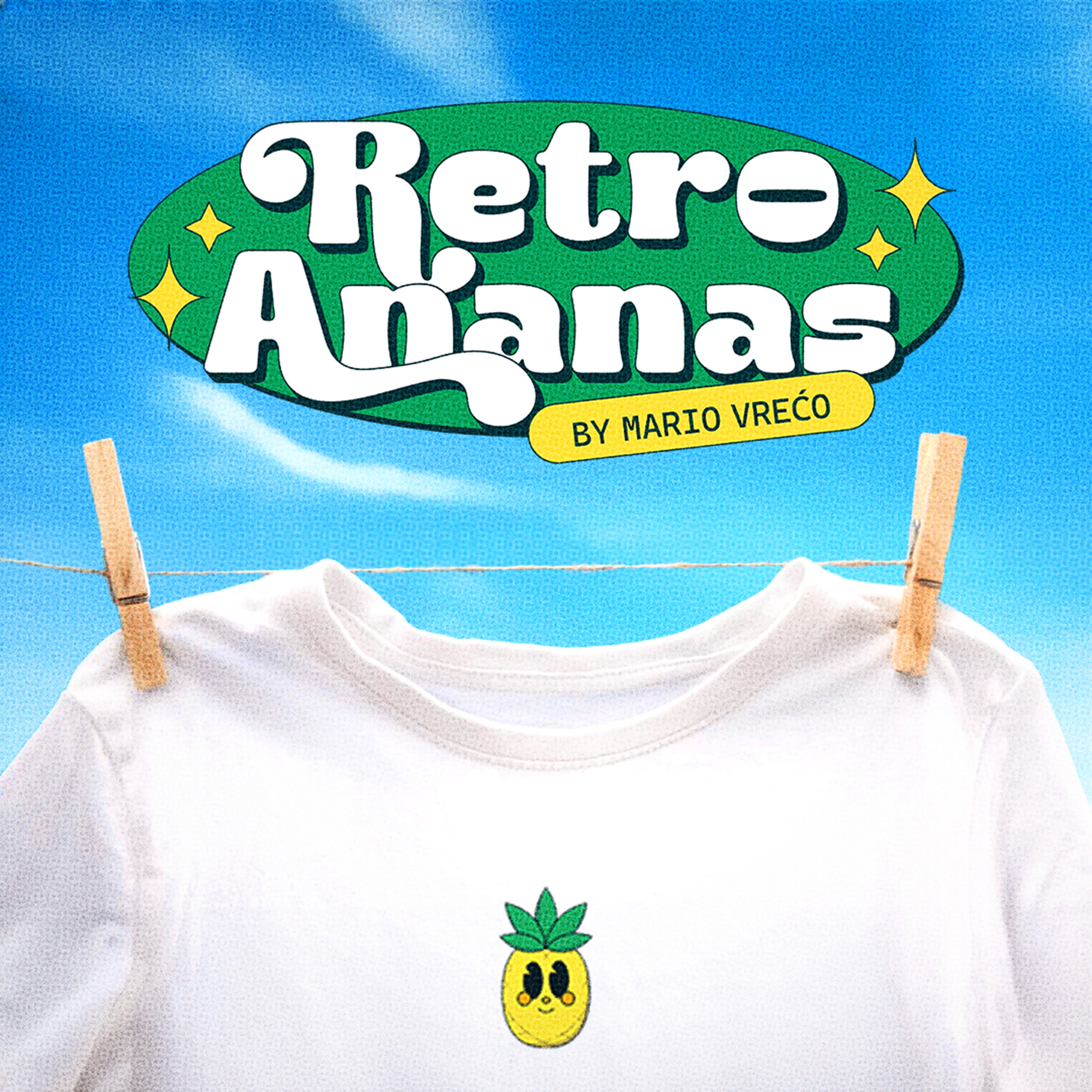 Retro Ananas Oversized Majica